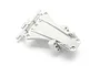 A white plastic front chassis brace part for an HPI Blitz RC car, shown on a white background.