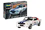 A Revell 1/24 scale model kit box for a 1966 Shelby GT 350 R alongside a fully assembled and painted model car.