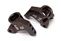 A pair of brown anodized aluminium rear hubs for HPI RC vehicles, marked 0.5R and 0.5L with the HPI logo.