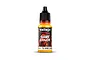 A bottle of Vallejo Game Color Sun Yellow acrylic paint, 18ml, featuring a black dropper cap and a label with the product name and code 72.006.