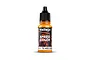 A bottle of Vallejo Xpress Color Imperial Yellow acrylic paint, 18ml, featuring a black dropper cap and orange label.