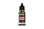 A bottle of Vallejo Xpress Color Orc Skin acrylic paint, 18ml, featuring a black dropper cap and a label with an orc illustration.