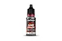 A bottle of Vallejo Game Color Metallic Silver acrylic paint, 18ml, with a black dropper cap and a label featuring the Vallejo logo and product details.
