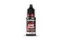 A bottle of Vallejo Game Color Tinny Tin metallic acrylic paint, 18ml, featuring a black dropper cap and a label with branding and product details.