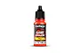 A bottle of Vallejo Game Color Fluorescent Orange acrylic paint, SKU 72.156, featuring a black dropper cap and a bright orange label.