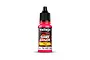 A bottle of Vallejo Game Color Fluorescent Red acrylic paint, 18ml, featuring a black dropper cap and a label with the product name and code 72.157.