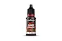 A bottle of Vallejo Game Color Wash Flesh acrylic paint, 18ml, featuring a black dropper cap and a label with product details.