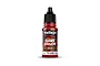 A bottle of Vallejo Game Color Wash Red acrylic paint, 18ml, featuring a black dropper cap and a label with the product name and code 73.206.