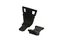 Two black ARRMA skid plates for RC vehicles shown from a high angle against a white background.
