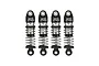 Four Pro-Line Big Bore Scaler shock absorbers arranged vertically against a white background.