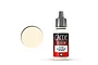 A 17ml bottle of Vallejo Game Color Off White acrylic paint with a grey dropper cap, shown next to a circular swatch of the off-white paint color.