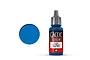 A 17ml bottle of Vallejo Game Color Magic Blue acrylic paint with a blue paint swatch circle to the left.
