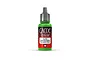 A 17ml bottle of Vallejo Game Color Scorpy Green acrylic paint, featuring a bright green cap and label with the product name and code 72.032.