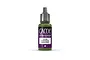 A 17ml bottle of Vallejo Game Colour Extra Opaque Heavy Green acrylic paint, featuring a green body and a grey dropper cap.