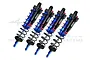 GPM Aluminium Front and Rear Piggyback Shock Set 4Pcs - Blue SLE128143/LA-B-BK