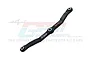 A black aluminium steering link rod for RC cars by GPM Racing, featuring a central bend and metal pivot ball inserts.
