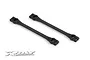 Two black composite RC suspension links from XRAY, shown on a plain white background.