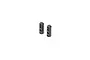 Two black aluminium servo mounts for RC cars, shown against a plain white background.