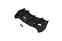 A black ARRMA RC rear wing with two small mounting screws, shown from a top-down perspective against a white background.