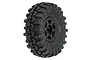 A single Pro-Line 1.0 inch Super Swamper RC crawler tyre mounted on a black Holcomb beadlock style rim, isolated on a white background.
