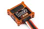 HPI D-Box 2 stability control unit with a translucent orange plastic case, black labels, and a three-wire servo connector.