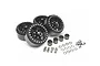 Boom Racing Black Aluminium 1.9" Golem Krait Beadlock Rims w/ 8mm Wideners 4pcs BRW780903BK