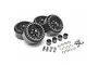 Boom Racing Black Aluminium 1.9" Sandstorm Krait Beadlock Rims w/ 8mm Wideners-4pcs BRW780901BK