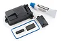 Traxxas waterproof receiver box cover kit including the main housing, lid, blue O-ring seal, foam pads, and a tube of silicone grease.