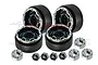GPM 1.0" Black Aluminium 6 Star Beadlocked Rims 4Pcs TRX4MZSP1219-BK
