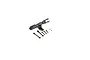 Blade 230S rotor head assembly spare parts including a central hub, linkage rods, screws, and nuts on a white background.