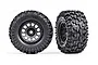 Traxxas 4.0/5.5" Maxx AT Tyres on Matte Black XRT Rims - Glued Wheels 2Pcs 7875