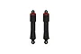 Two ARRMA 109mm RC shock absorbers with black bodies and red adjustment collars, shown against a plain white background.