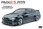 A studio shot of a grey MST RMX 2.5 E92 RC drift car on a white background with branding text above.