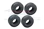 Four black GPM 1.0 inch high grip RC crawler tires arranged in a square formation against a white background with a faint GPM logo watermark.