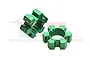 GPM Green Aluminium 24mm Wheel Hexes 2Pcs TXM010/10MMN-G