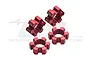 GPM Red Aluminium 24mm Wheel Hex 4Pcs TXM010/10N/2-R