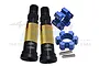 GPM Blue Hardened Steel Universal CVD Joints 2Pcs w/ Black Aluminium Wheel Hexes Set TXM8+2410/JT-B