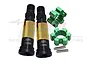GPM Black Hardened Steel Universal CVD Joints 2Pcs w/ Green Aluminium Wheel Hexes Set TXM8+2410/JT-G