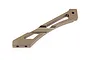 A single gunmetal grey anodized aluminium rear chassis brace for an HPI Bullet RC vehicle, shown against a white background.