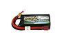Gens Ace Bashing 11.1V 2200mAh 35C LiPo battery with a soft black casing, red and black wires, and a Deans-style connector.