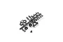 Kyosho plastic shock parts set on a sprue tree against a white background.