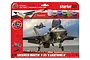 Airfix 1/72 scale Lockheed Martin F-35B Lightning II starter set model kit packaging showing the aircraft and included paints and brushes.
