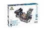 Italeri 1/12 scale F-16 Cockpit plastic model kit box showing a finished cockpit model and product features.