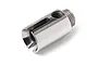 A silver metal heavy duty cup joint for HPI Savage XS RC cars, featuring a cylindrical shape with a slotted end and threaded base.