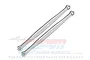 Two silver GPM Racing aluminium steering tie rod links for RC cars, featuring 7075 alloy branding on a white background.