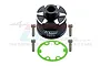 GPM Racing black aluminium differential case with four screws and a green gasket on a white background.