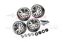 GPM 1.0" Silver Aluminium Y Shape Beadlock Rims 4Pcs TRX4MZSP1113-S