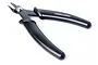 A pair of black Koswork side cutters with ergonomic handles on a white background.