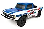 Team Associated Pro2 LT10SW 1/10 scale 2WD electric RC short course truck in blue and white livery on a white background.