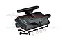 GPM Racing black aluminium receiver box cover with adjustable bracket and included mounting hardware on a white background.